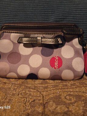 Coach Poppy Floral Double Zip Wristlet